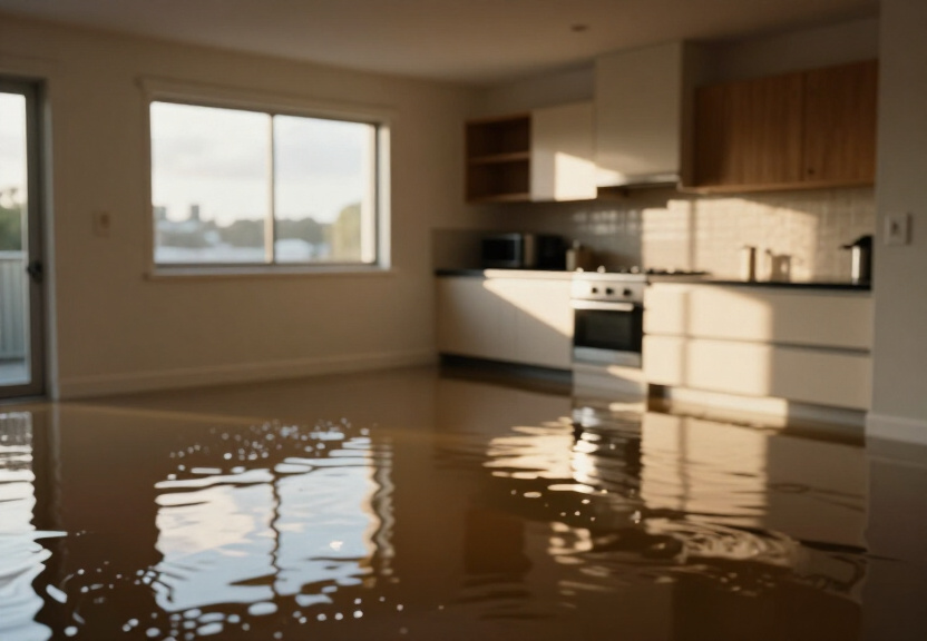 Flooded basement in Kirribilli before restoration